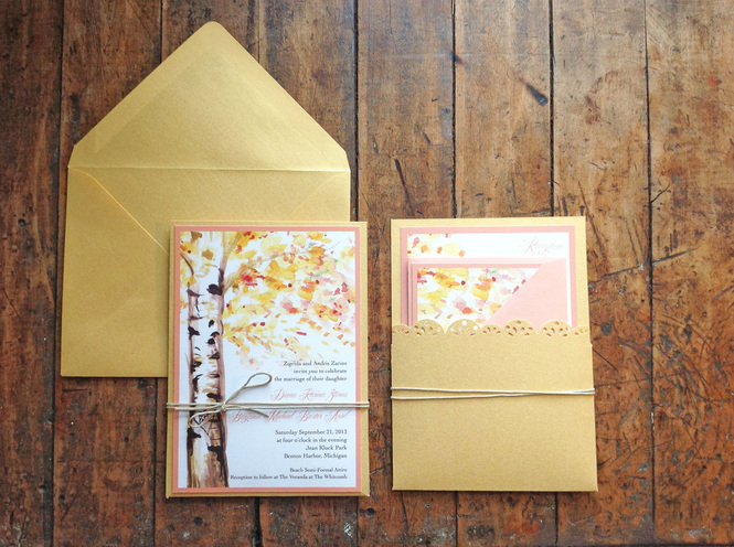 Diana + Ben. Invitations. Michigan Wedding. Dearly Noted.  www.dearly-noted.com