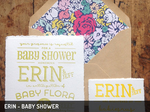 Erin Baby Shower Invitation. Dearly Noted.  www.dearly-noted.com